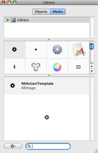 Interface Builder 3’s Media Tab